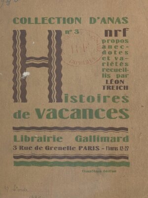 cover image of Histoires de vacances